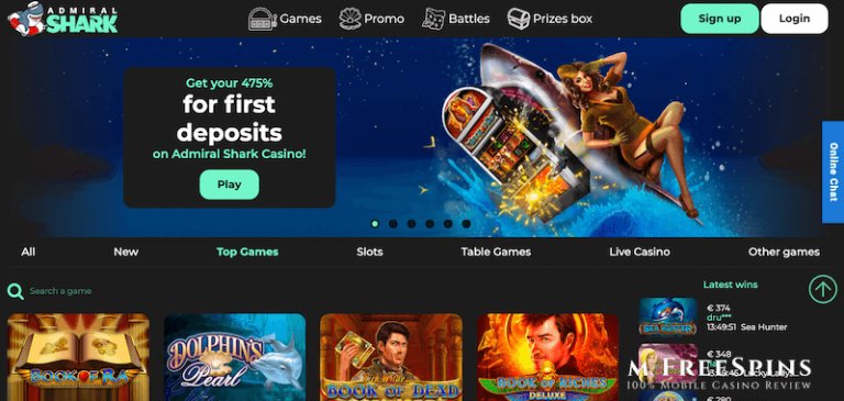 Discover admiral shark casino reviews
